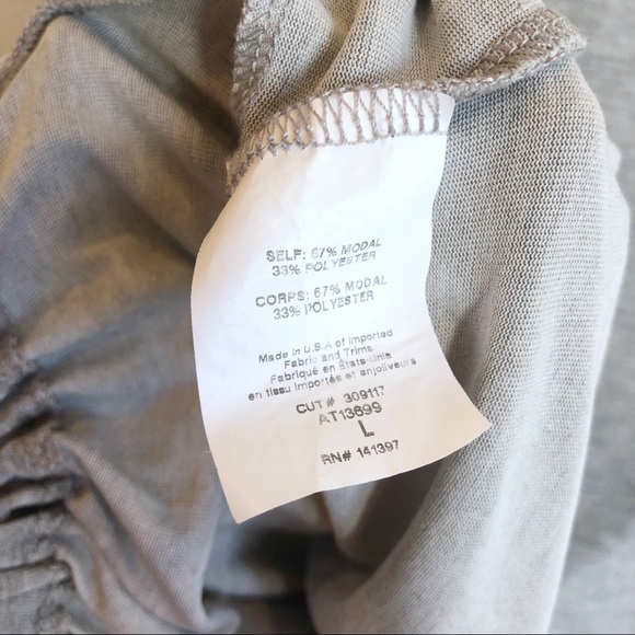 ASTR the label Tie front Waist Crop Top Gray - Picture 7 of 8